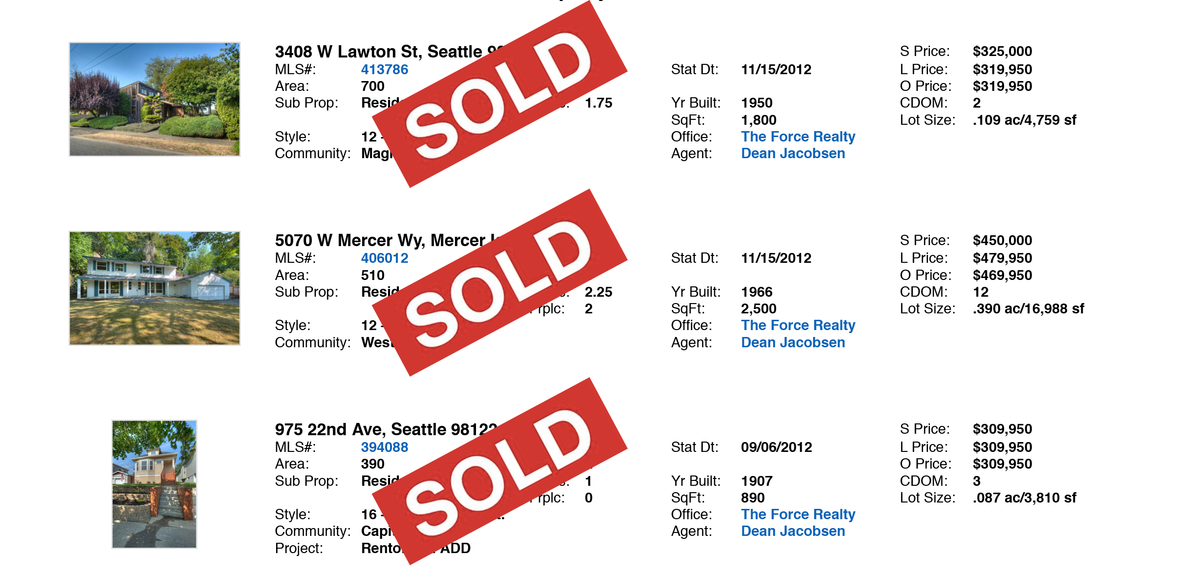 Year 2012 Jacobsen Homes